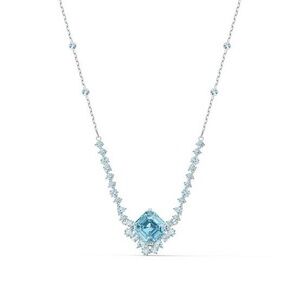 SWAROVSKI NECKLACE AQUA/RHS